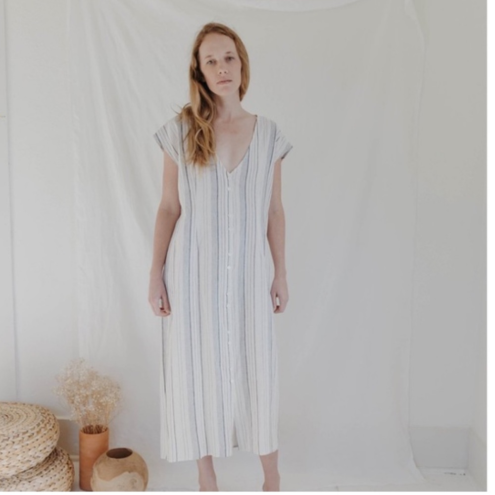 Esby Apparel - Winnie Dress - Riviera Stripe - XS